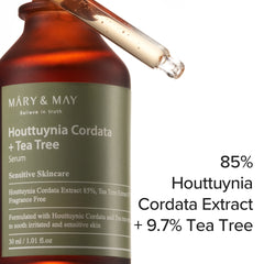 Mary & May Houttuynia Cordata + Tea Tree Serum 30ml – Calming & Pore-Clearing Treatment