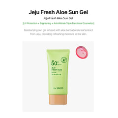 The Saem Jeju Aloe Sun Gel SPF50+ PA++++ – Lightweight Hydrating Sunscreen 50g