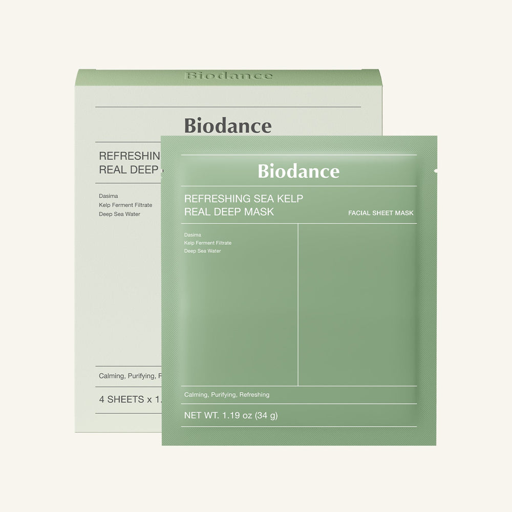 Biodance Refreshing Sea Kelp Real Deep Mask, 34 g x 4 Sheets