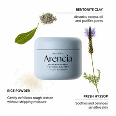 Arencia Blue Hyssop Rice Mochi Cleanser, 120 g