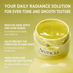Arencia Vitamin C Glow Booster Gel Cream, Brightening Moisturizer, 50 g