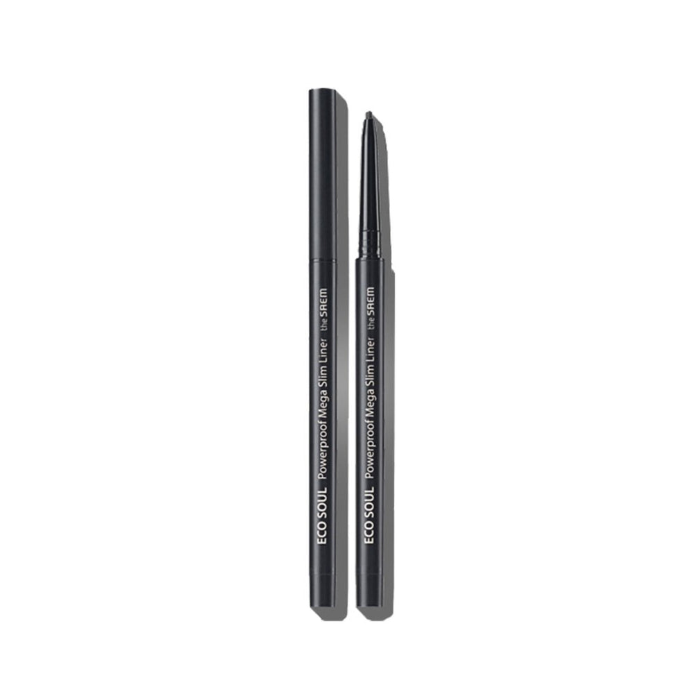 Eco Soul Powerproof Mega Slim Liner - Deep Black / Uzun Süre Kalıcı,Suya Dayanıklı Mega İnce Eyeliner - The Saem - Vionine