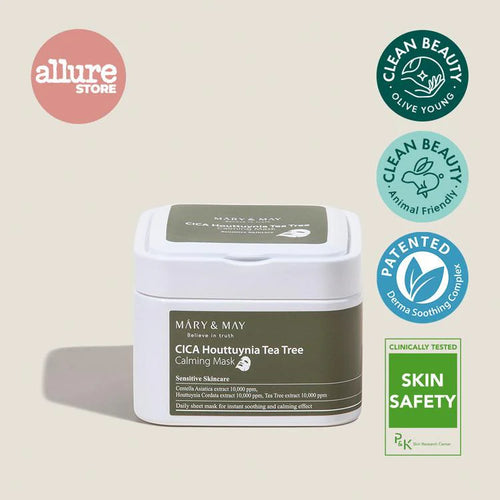 Mary&May Cica Houttuynia + Tea Tree Calming Mask Pack (30 Sheets)
