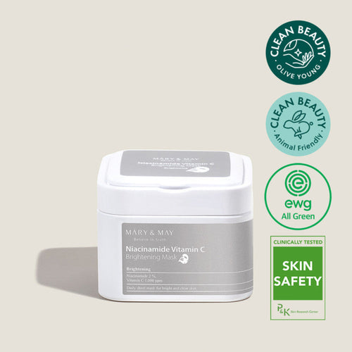 Mary & May Niacinamide + Vitamin C Brightening Mask Pack (30 Sheets)