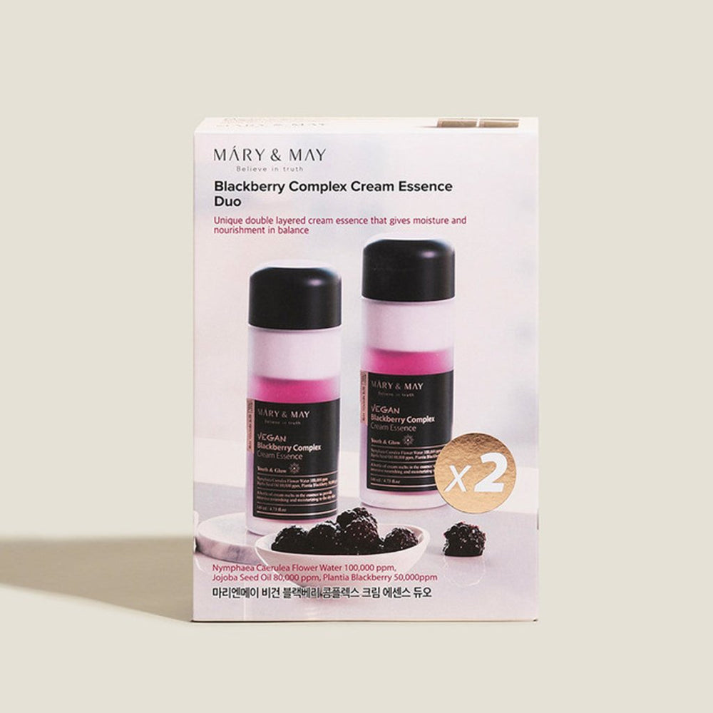 Vegan Balckberry Complex Cream Essence Duo (140ml x 2) - Mary & May - Vionine