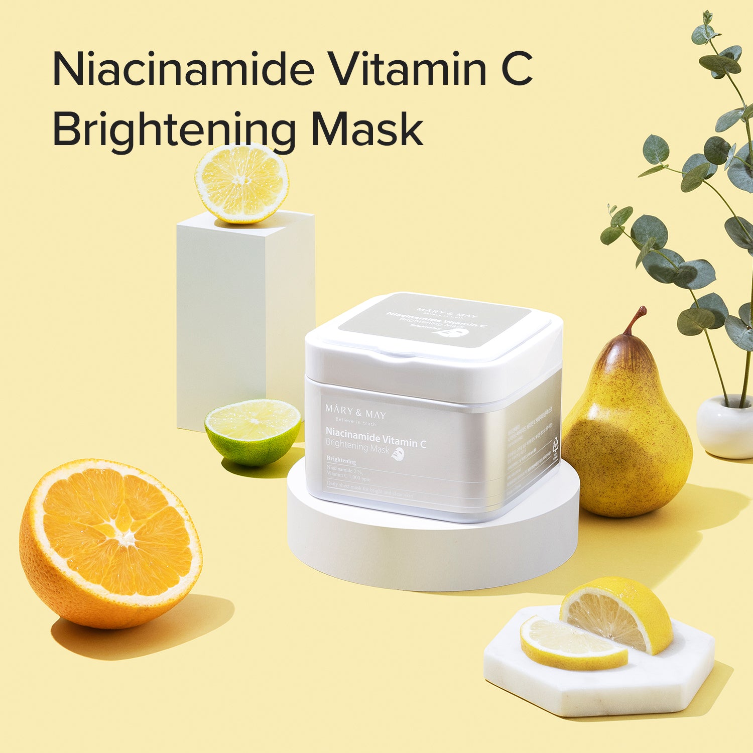 Mary & May Niacinamide + Vitamin C Brightening Mask Pack (30 Sheets)