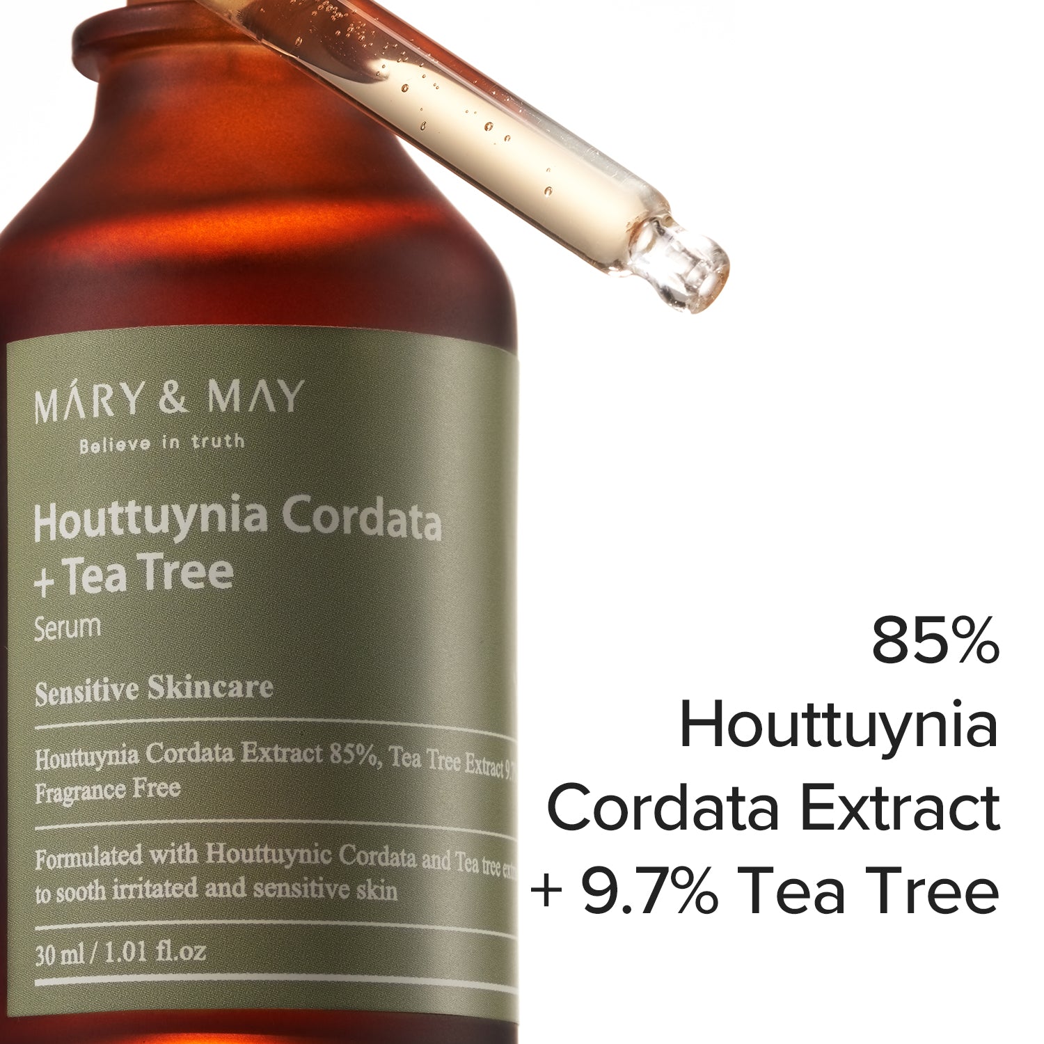 Mary & May Houttuynia Cordata + Tea Tree Serum 30ml – Calming & Pore-Clearing Treatment