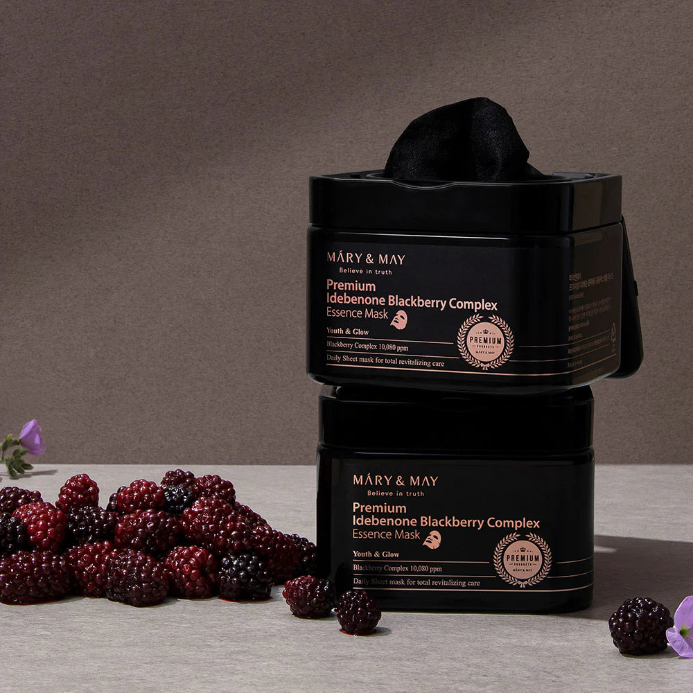 Mary&May Premium Idebenone Blackberry Complex Essence Mask (20 Sheets)