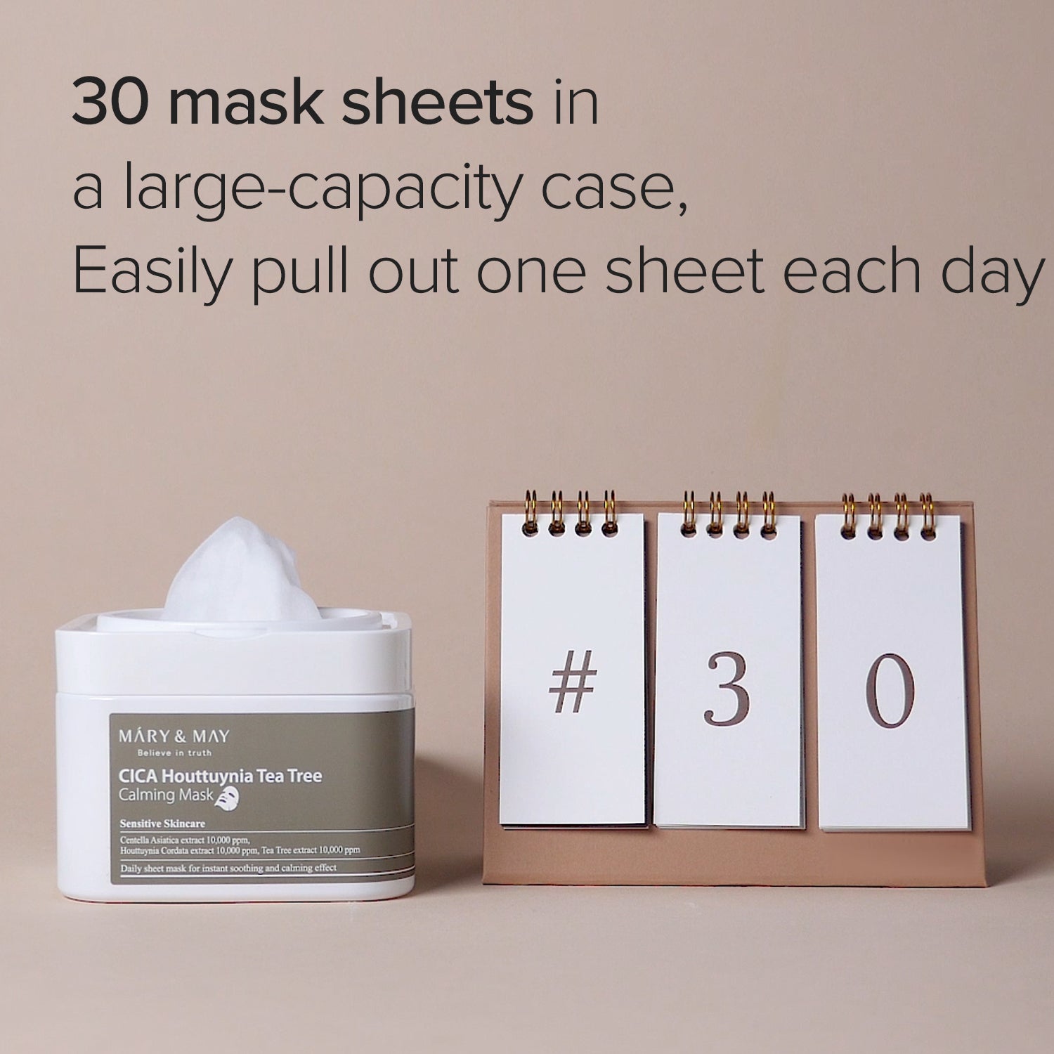 Mary & May Cica Houttuynia + Tea Tree Calming Mask Pack (30 Sheets)