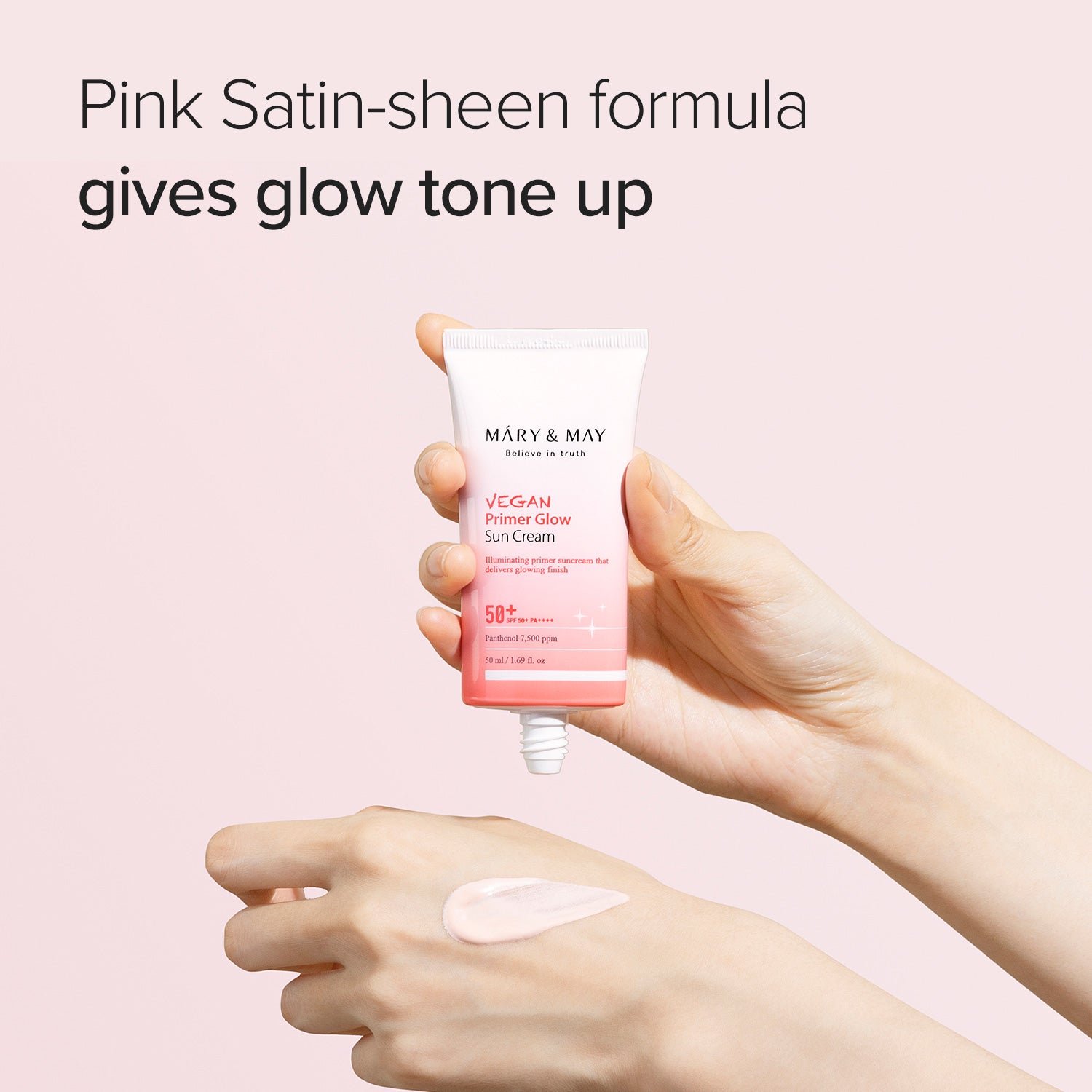 Mary & May Vegan Primer Glow Sun Cream SPF50+ PA++++ (50 mL)