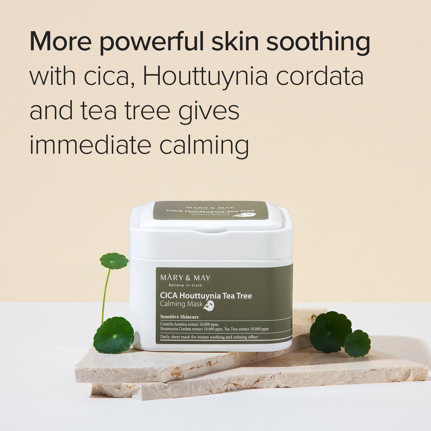 Mary & May Cica Houttuynia + Tea Tree Calming Mask Pack (30 Sheets)
