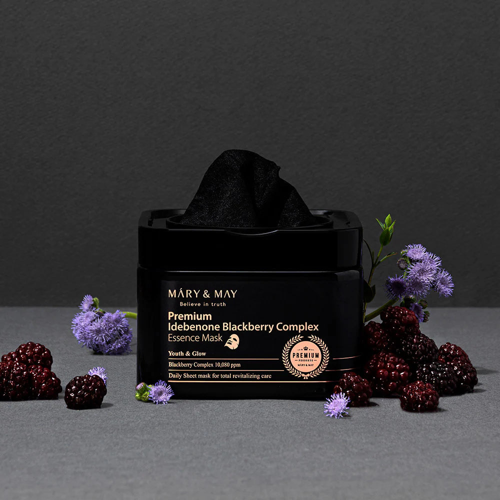 Mary&May Premium Idebenone Blackberry Complex Essence Mask (20 Sheets)