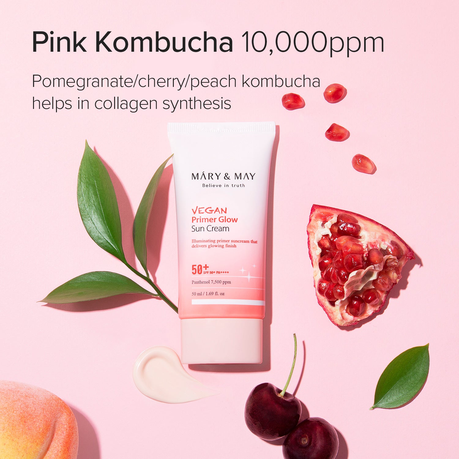 Mary & May Vegan Primer Glow Sun Cream SPF50+ PA++++ (50 mL)