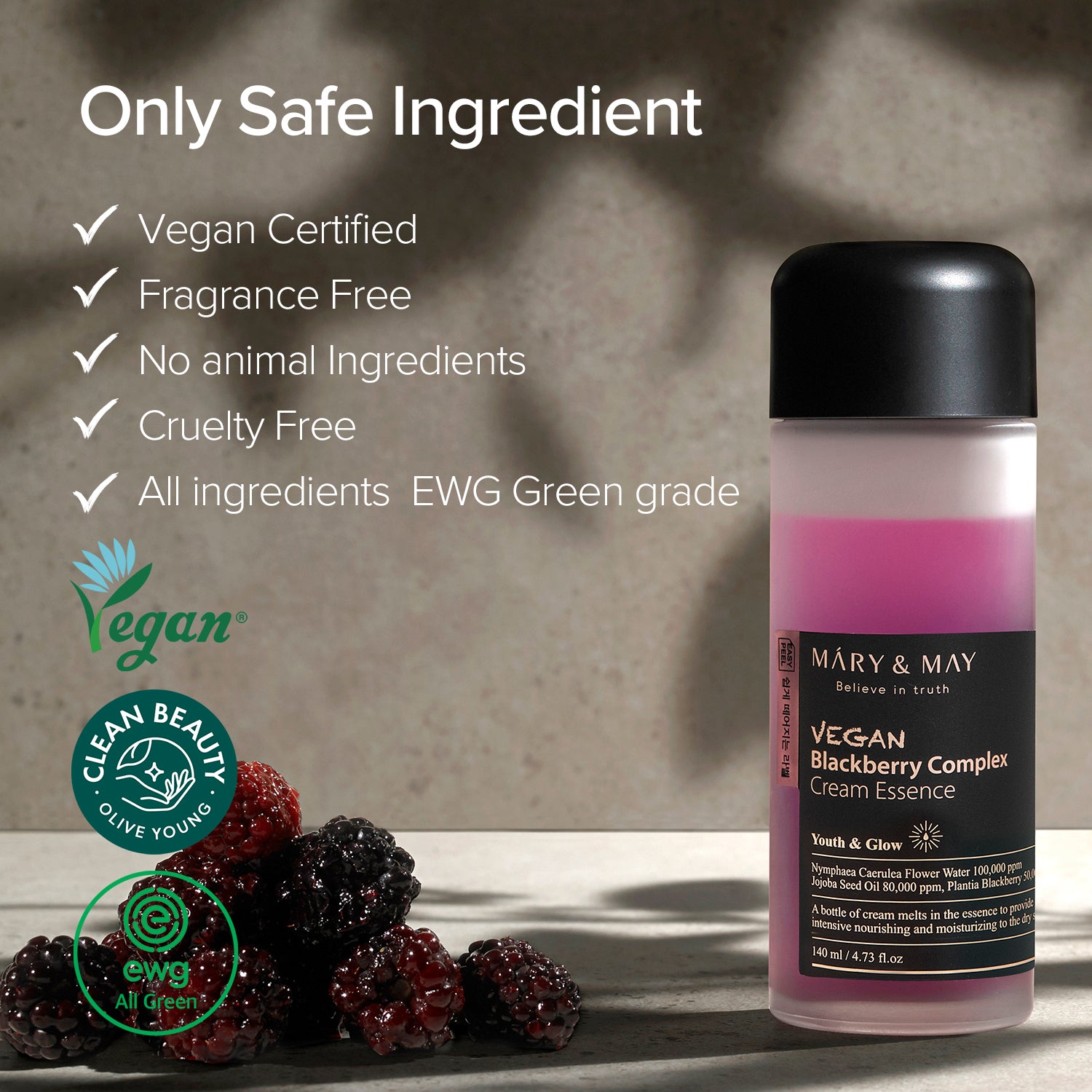 Mary & May Vegan Blackberry Complex Cream Essence 140 ml