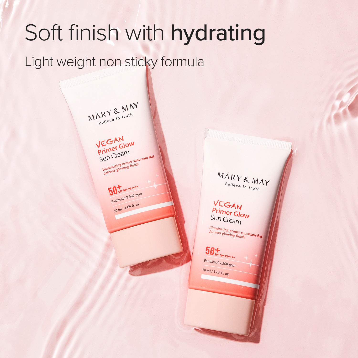 Mary & May Vegan Primer Glow Sun Cream SPF50+ PA++++ (50 mL)