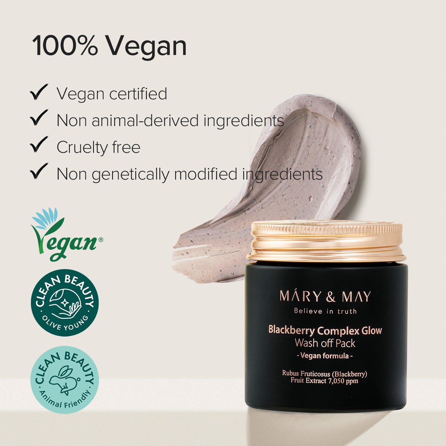 Mary & May Blackberry Complex Glow Wash-Off Pack 125g – Brightening & Exfoliating Clay Mask