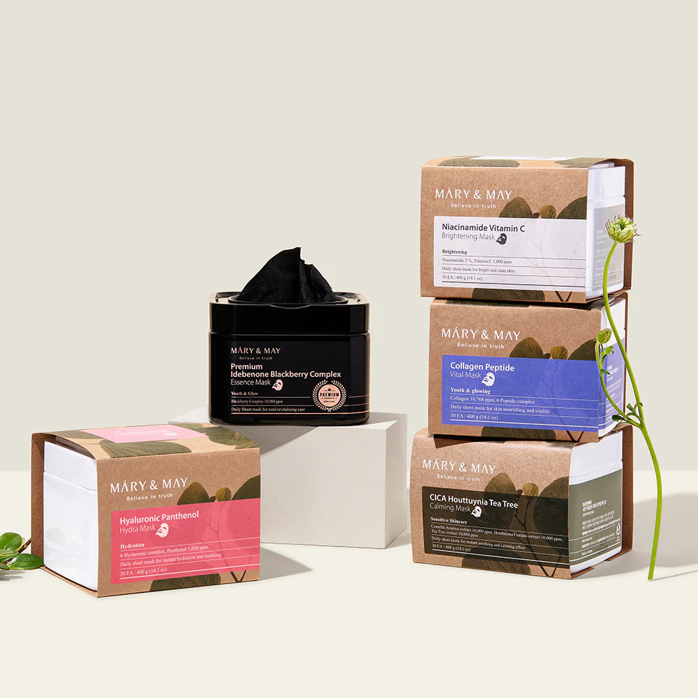 Mary&May Premium Idebenone Blackberry Complex Essence Mask (20 Sheets)