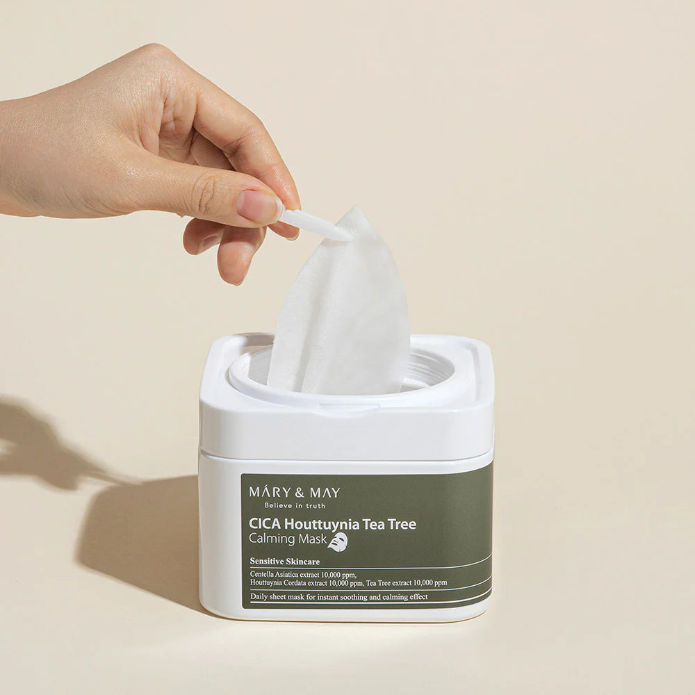Mary&May Cica Houttuynia + Tea Tree Calming Mask Pack (30 Sheets)