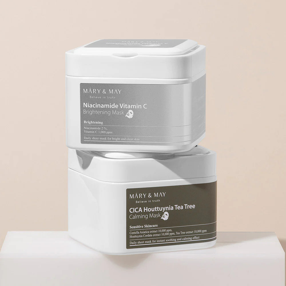 Mary&May Cica Houttuynia + Tea Tree Calming Mask Pack (30 Sheets)