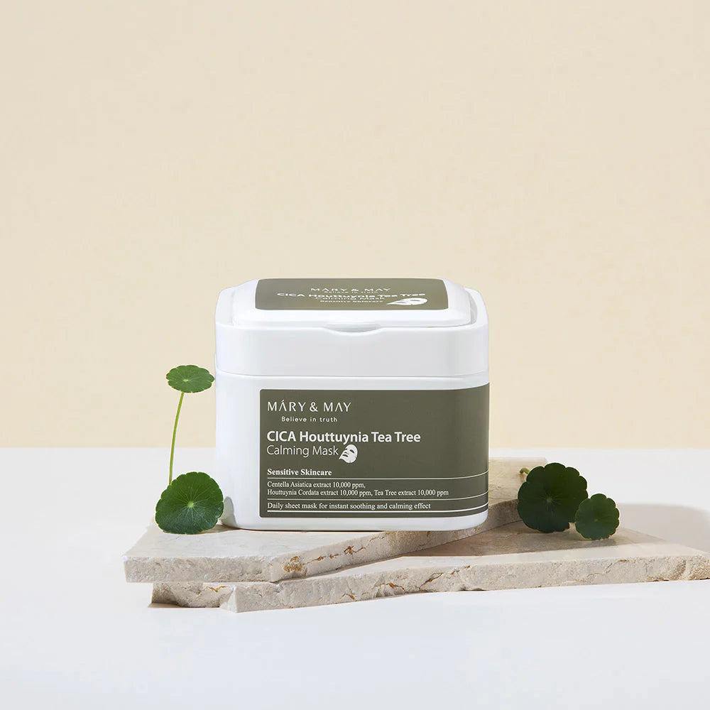 Mary&May Cica Houttuynia + Tea Tree Calming Mask Pack (30 Sheets)