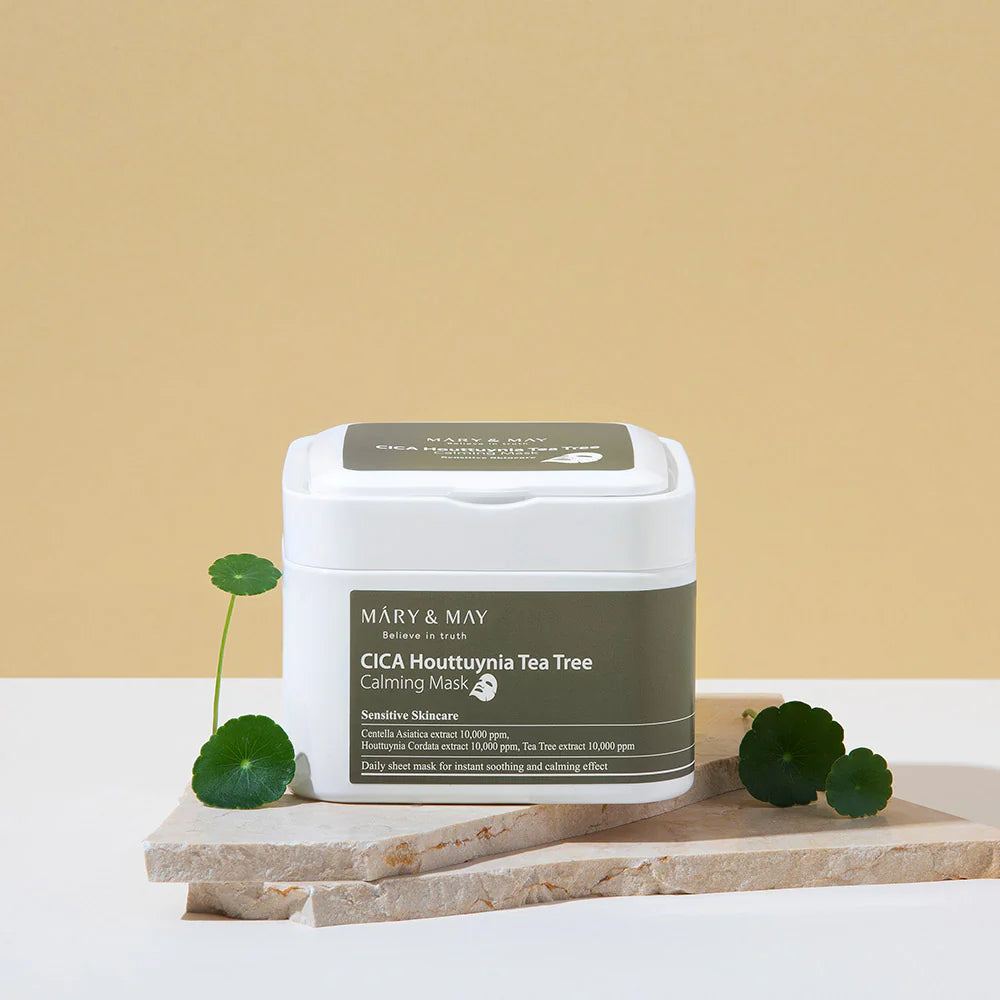 Mary&May Cica Houttuynia + Tea Tree Calming Mask Pack (30 Sheets)