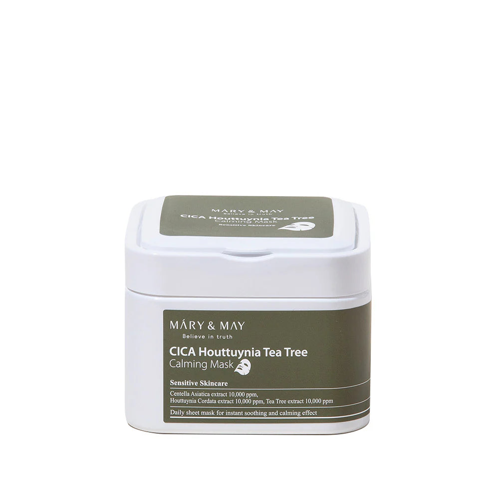 Mary&May Cica Houttuynia + Tea Tree Calming Mask Pack (30 Sheets)