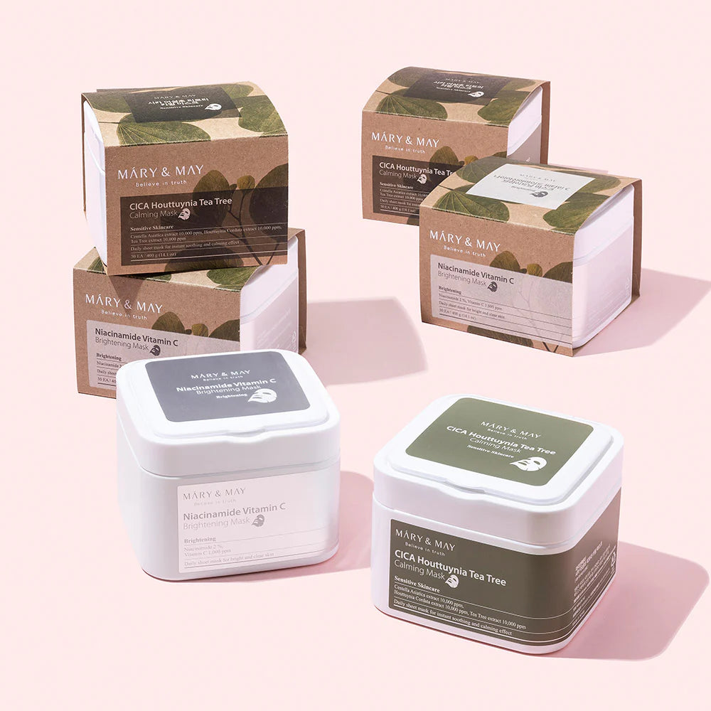 Mary & May Niacinamide + Vitamin C Brightening Mask Pack (30 Sheets)
