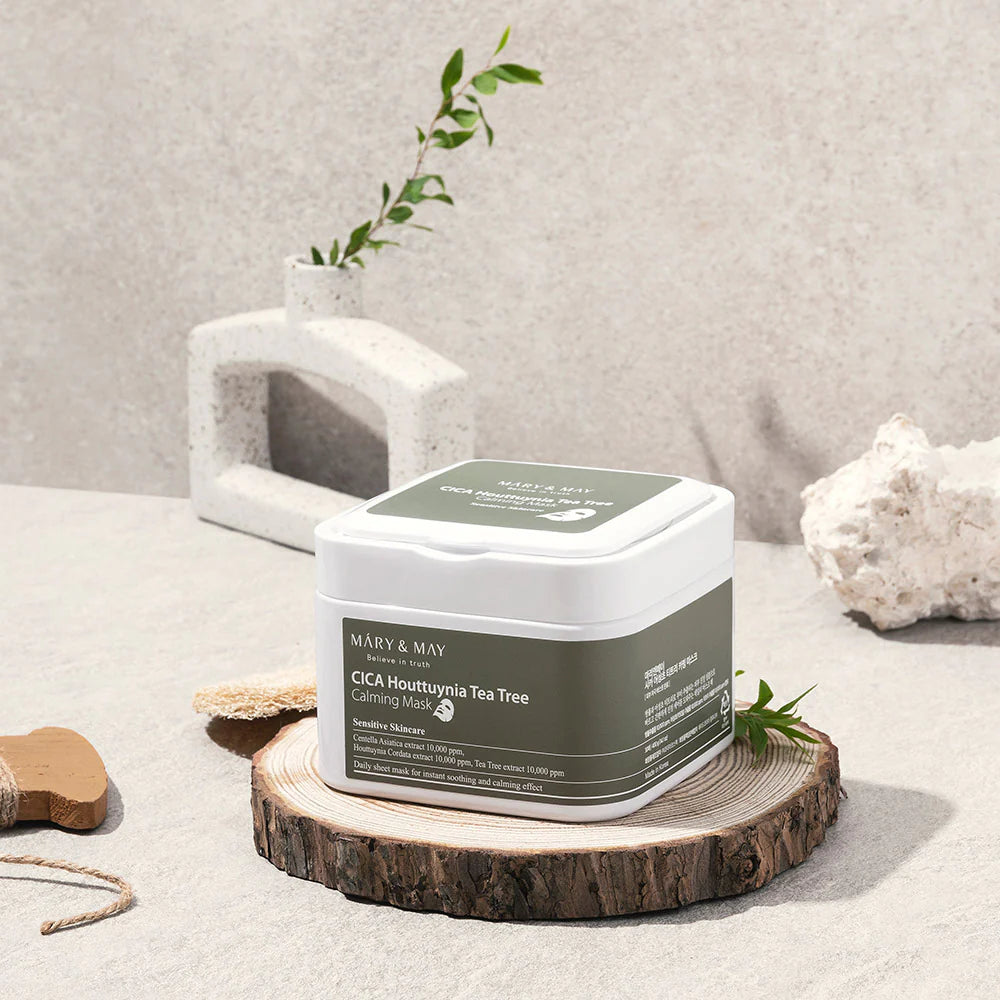 Mary&May Cica Houttuynia + Tea Tree Calming Mask Pack (30 Sheets)