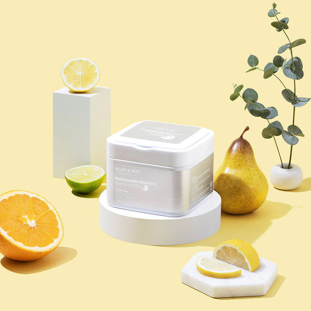 Mary & May Niacinamide + Vitamin C Brightening Mask Pack (30 Sheets)