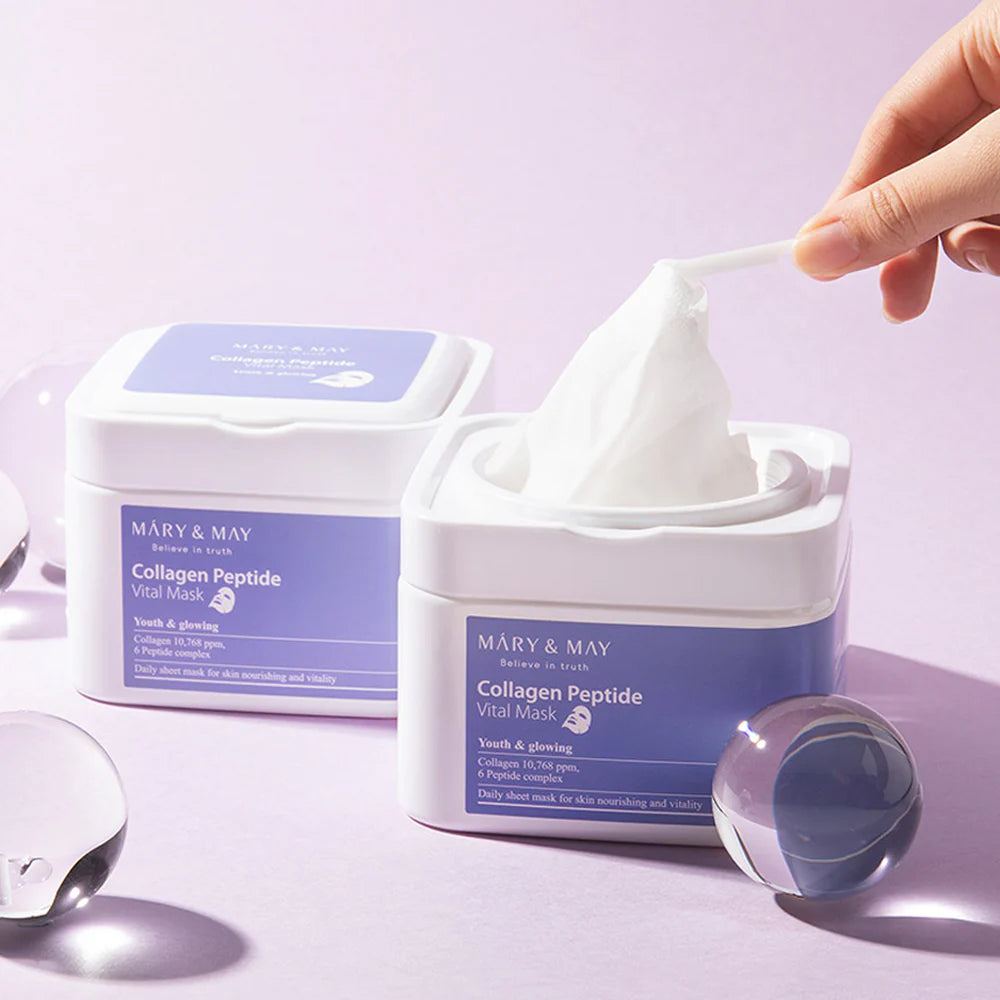 Mary&May Collagen Peptide Vital Mask Pack (30 Sheets)