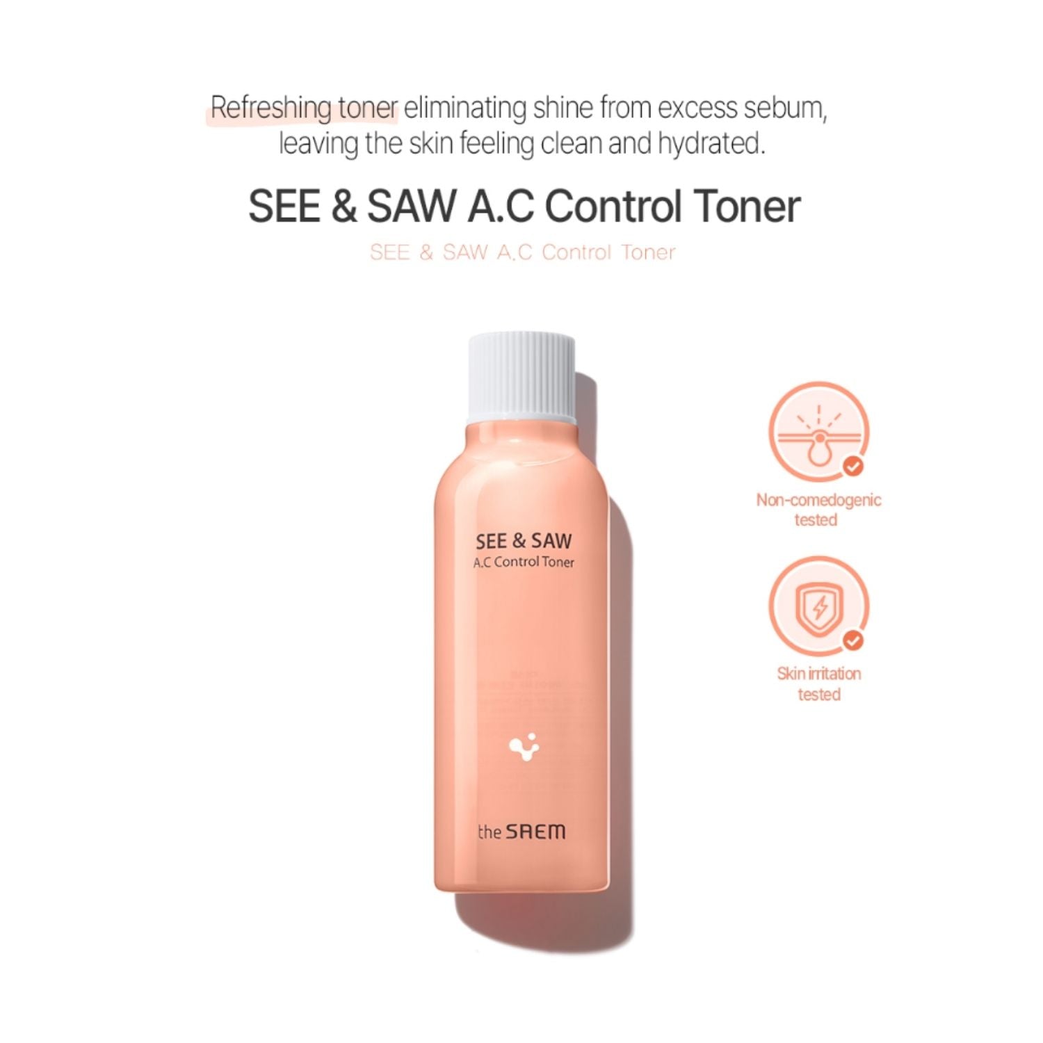 The Saem See & Saw A.C Control Toner – Oil-Controlling Toner for Acne-Prone Skin