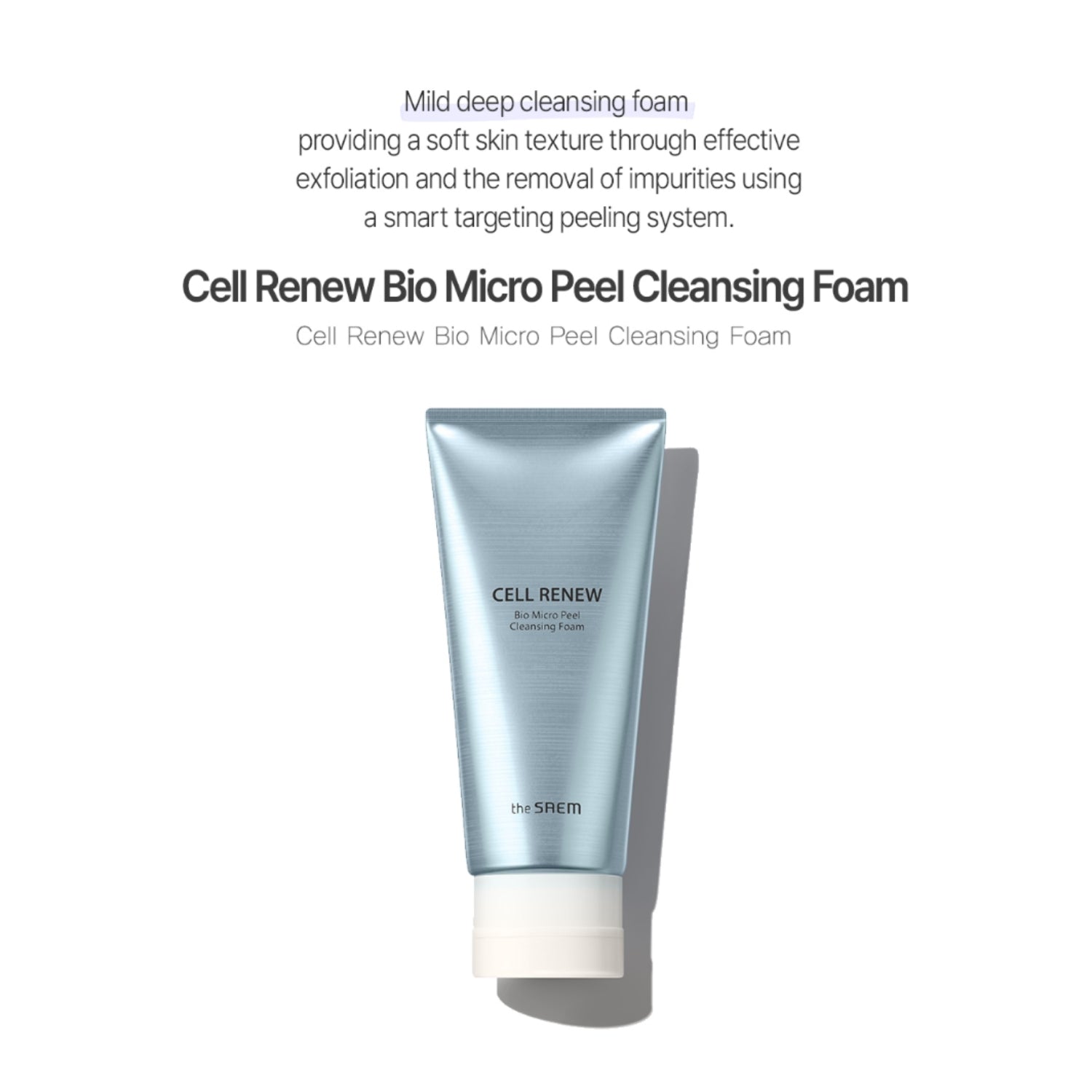 The Saem Cell Renew Bio Micro Peel Cleansing Foam – Skin Smoothing 170ml