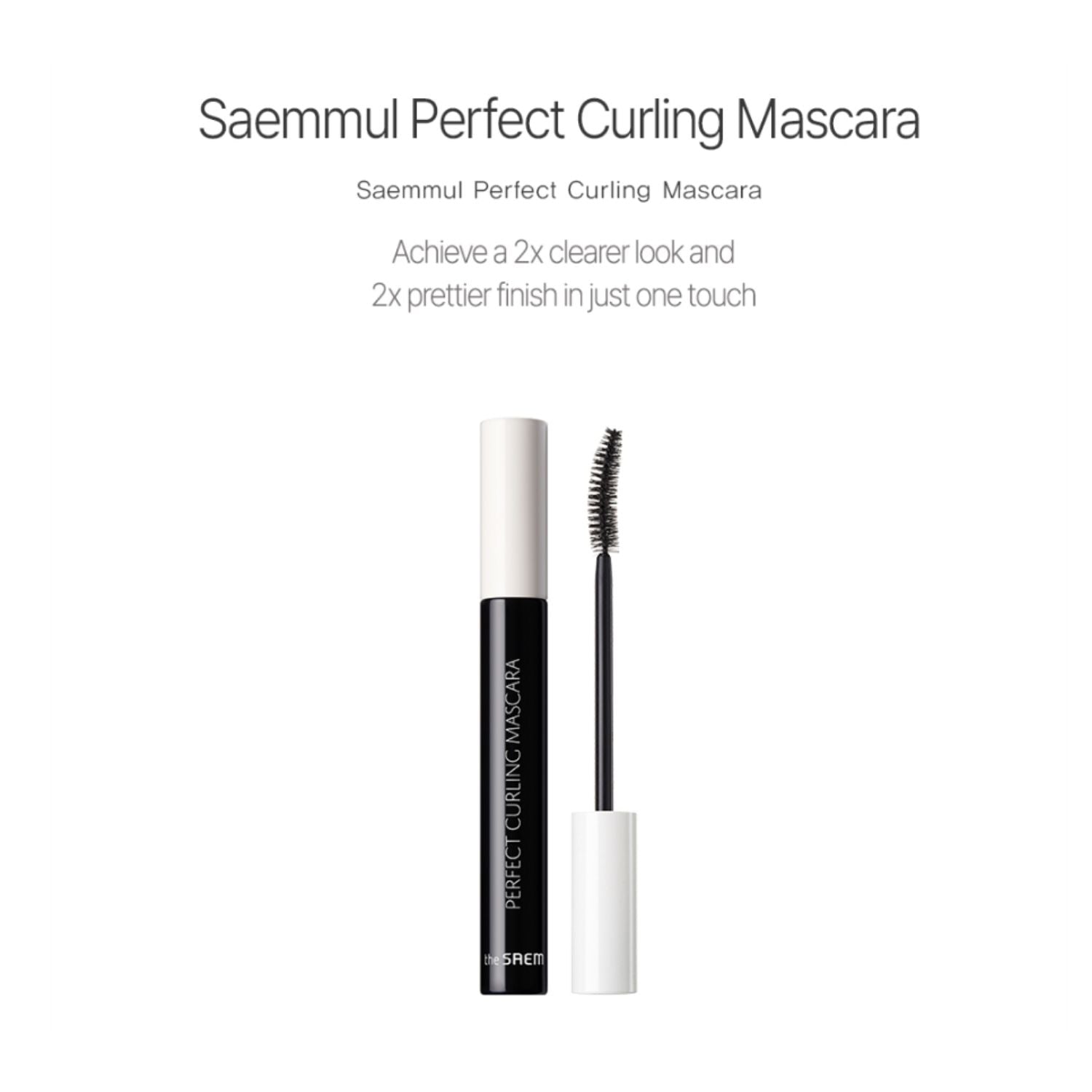 The Saem Perfect Curling Mascara – Waterproof Long-Lasting Curl & Length 8ml