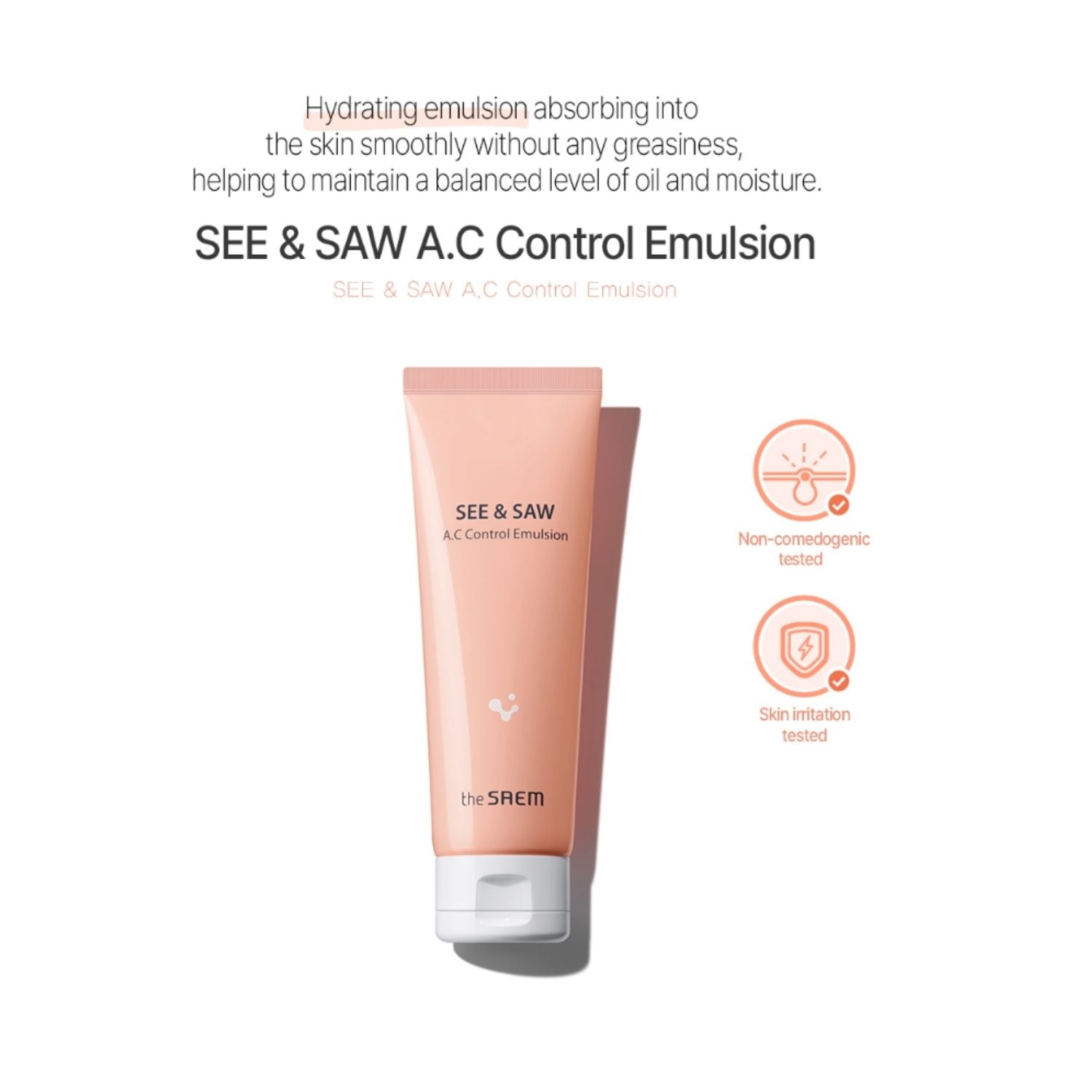 The Saem See & Saw A.C Control Emulsion – Lightweight Moisturizer for Acne-Prone Skin