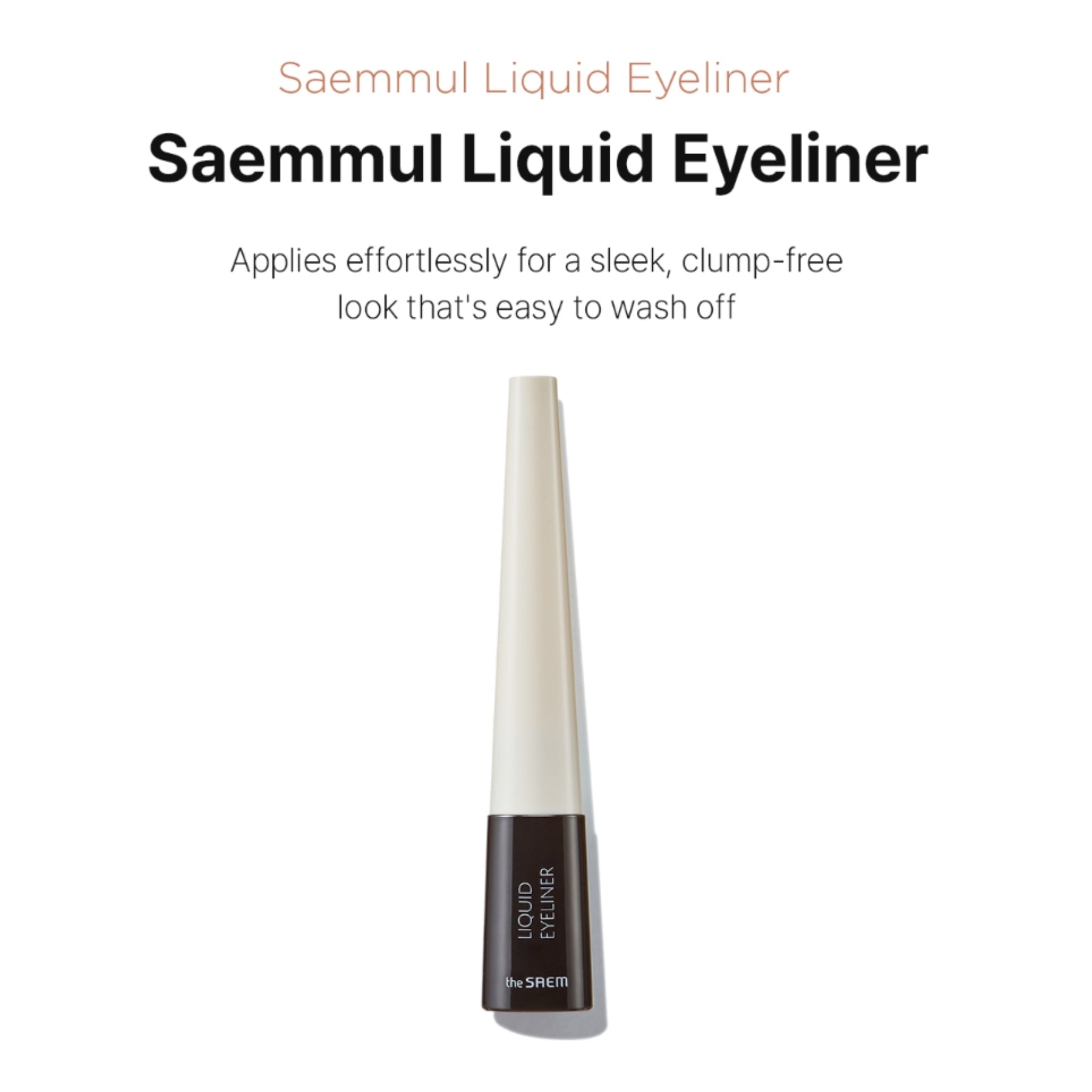 The Saem Saemmul Waterproof Liquid Eyeliner – Deep Black 5g