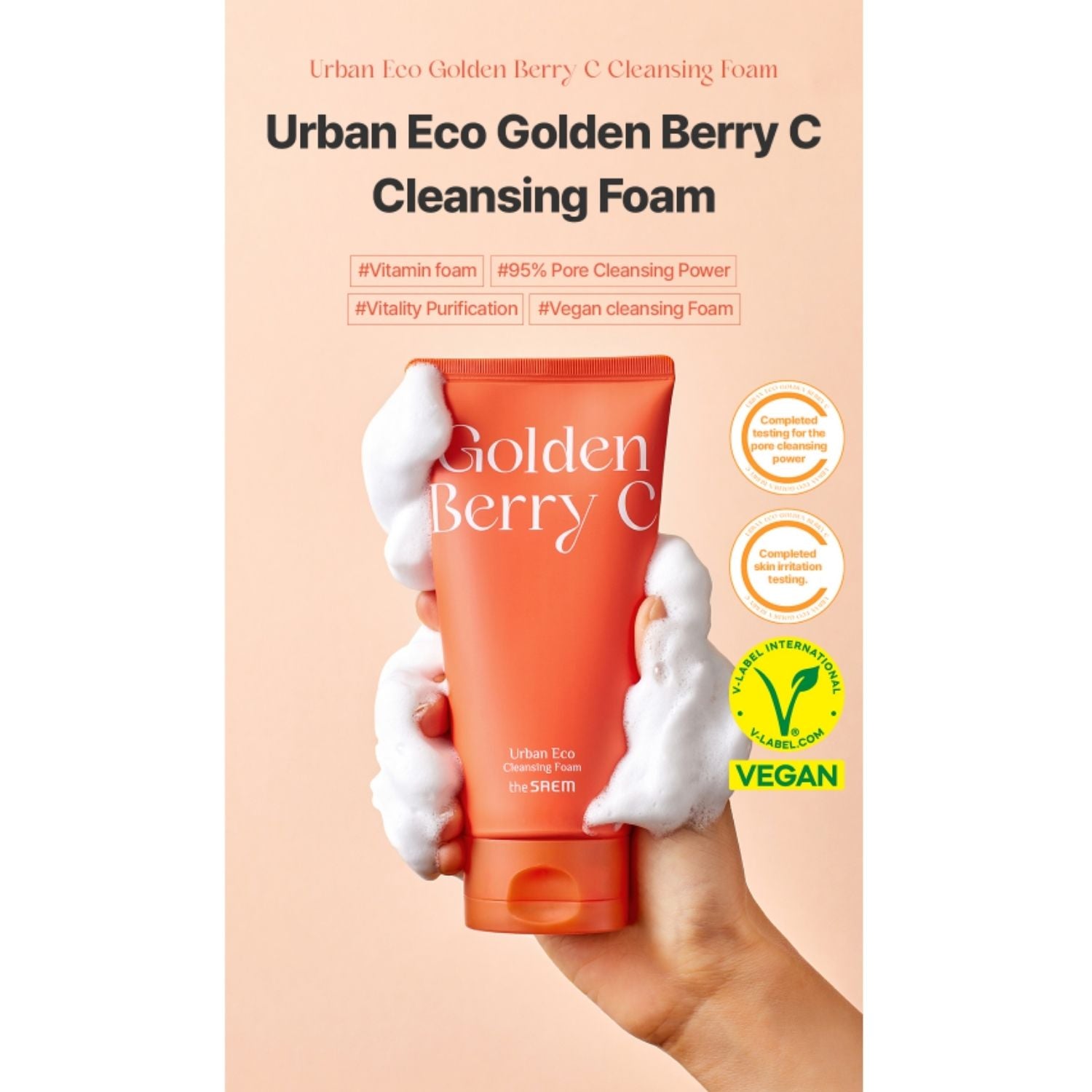 The Saem Urban Eco Golden Berry C Cleansing Foam – Brightening Face Wash 150ml