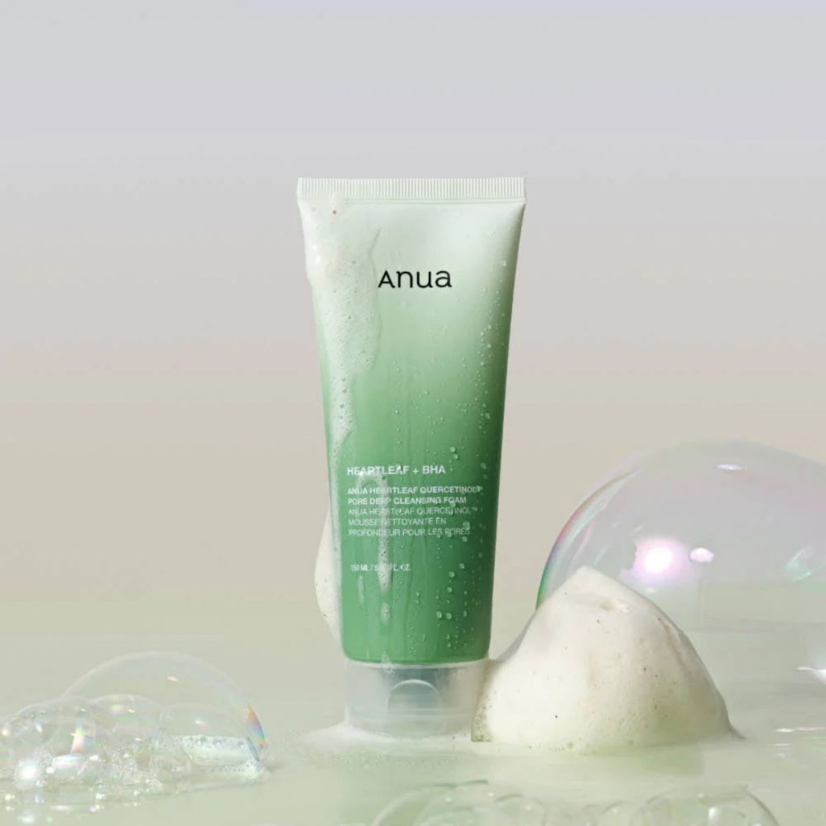 Anua Heartleaf Quercetinol Pore Deep Cleansing Foam 150ml packaging