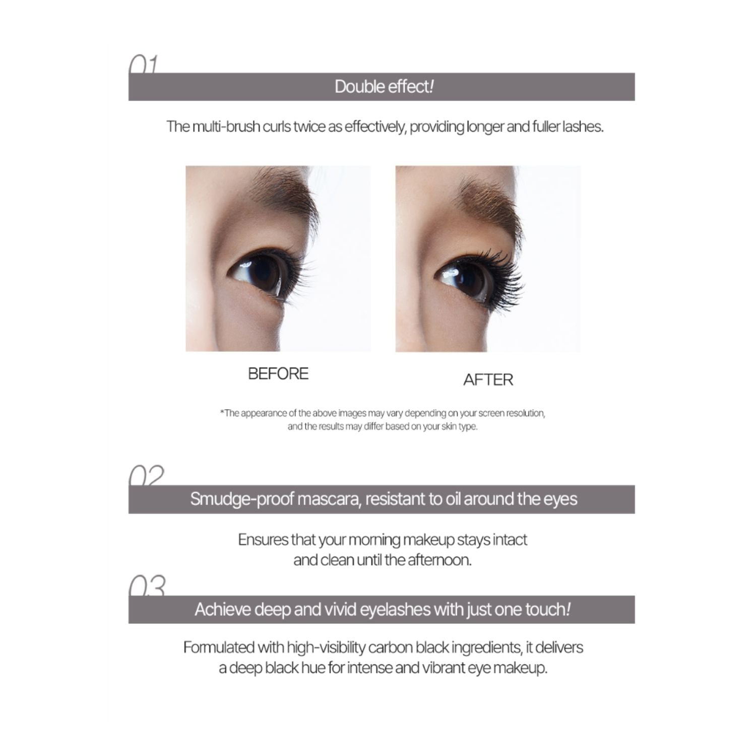 The Saem Perfect Curling Mascara – Waterproof Long-Lasting Curl & Length 8ml