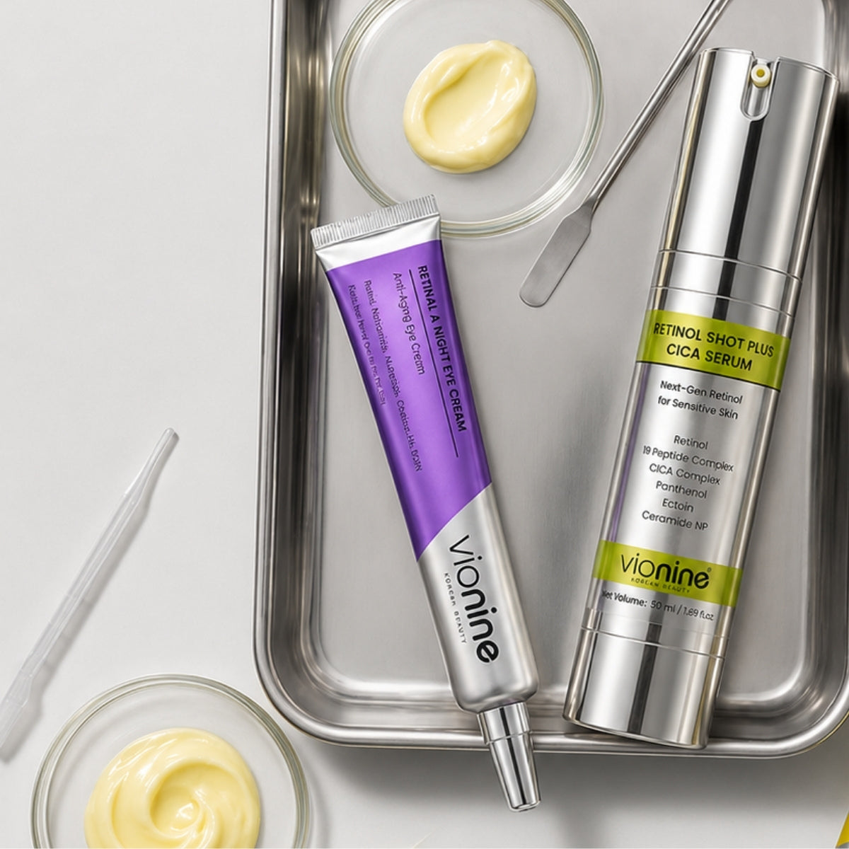 Vionine Night Care Duo Set (Serum Set) | Retinol Serum + Retinal Eye Cream