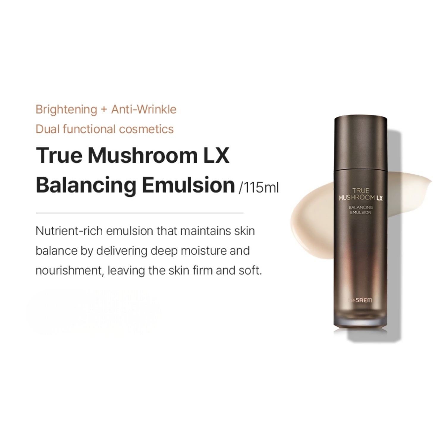 The Saem True Mushroom LX 3-Piece Set – Brightening & Anti-Wrinkle Care