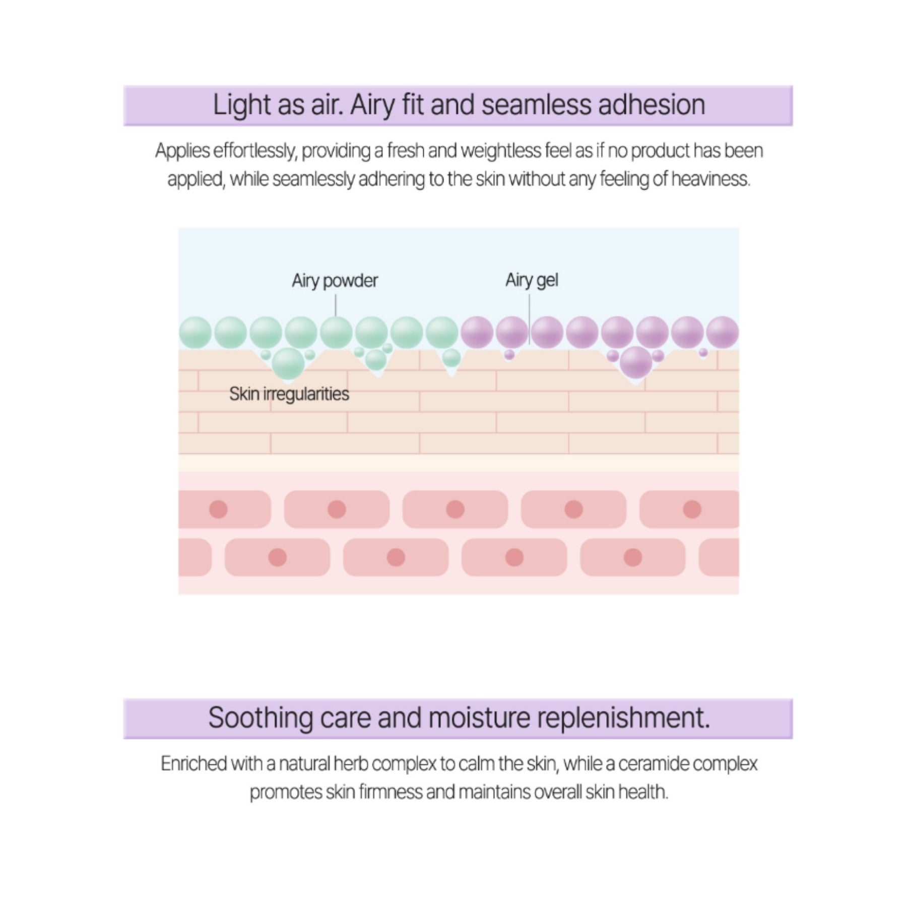 The Saem Airy Cotton Makeup Base Lavender SPF50+ PA+++ 30ml