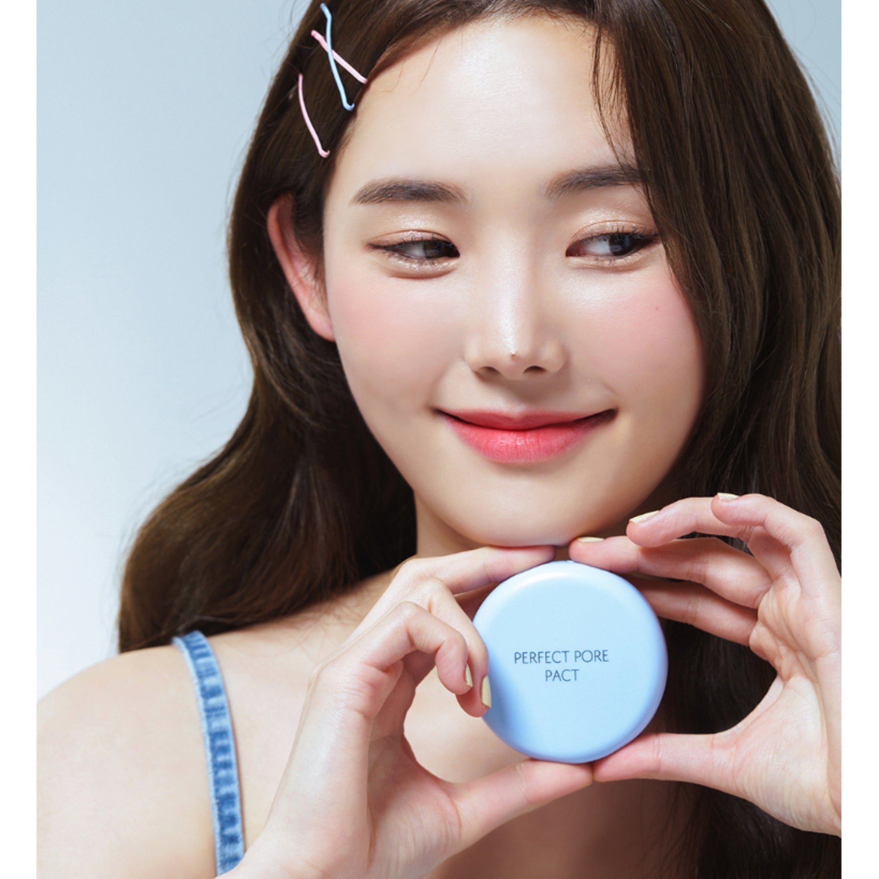 The Saem Perfect Pore Pact – Oil-Control Translucent Powder Blue