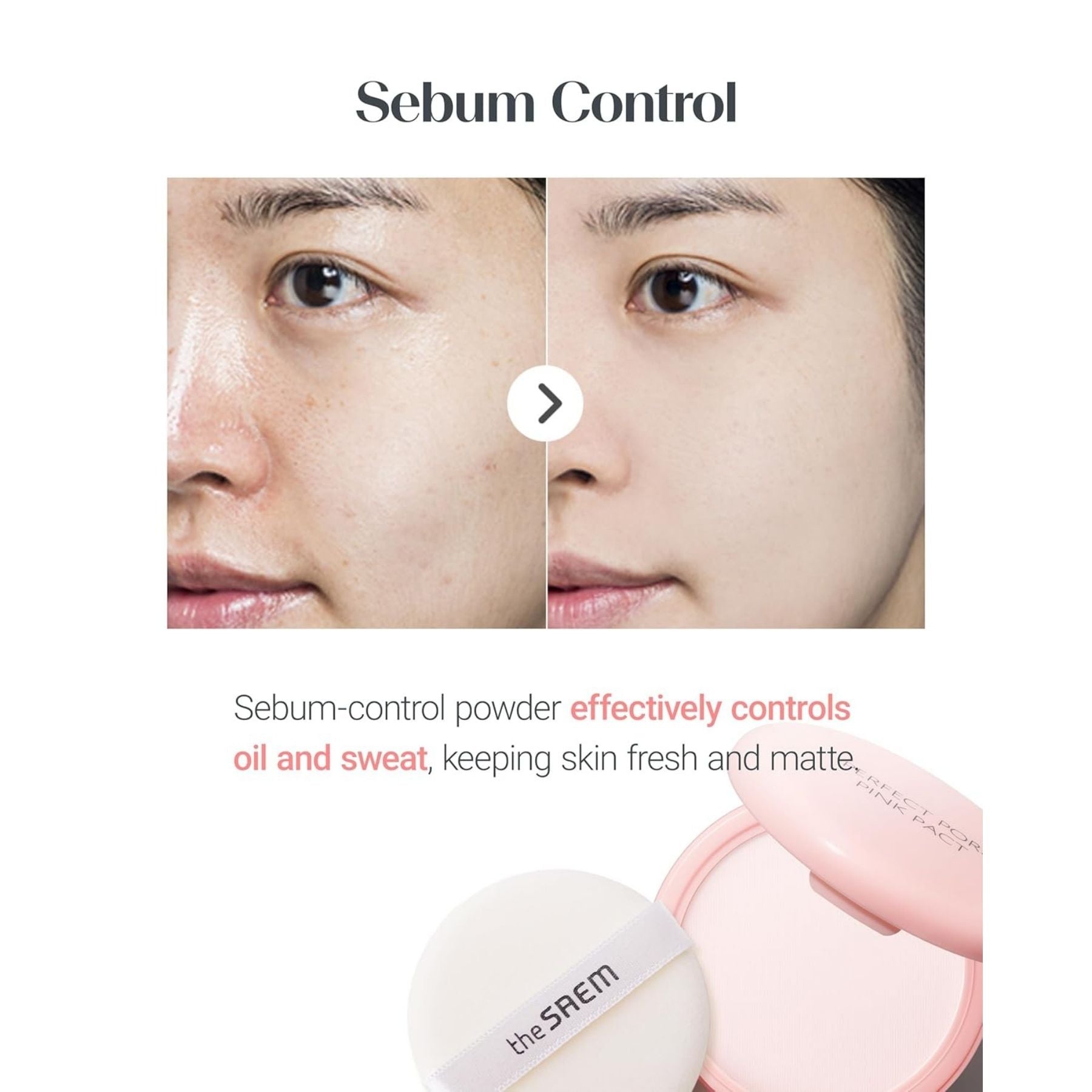 The Saem Saemmul Perfect Pore Pink Pact – Translucent Pink Powder 11g