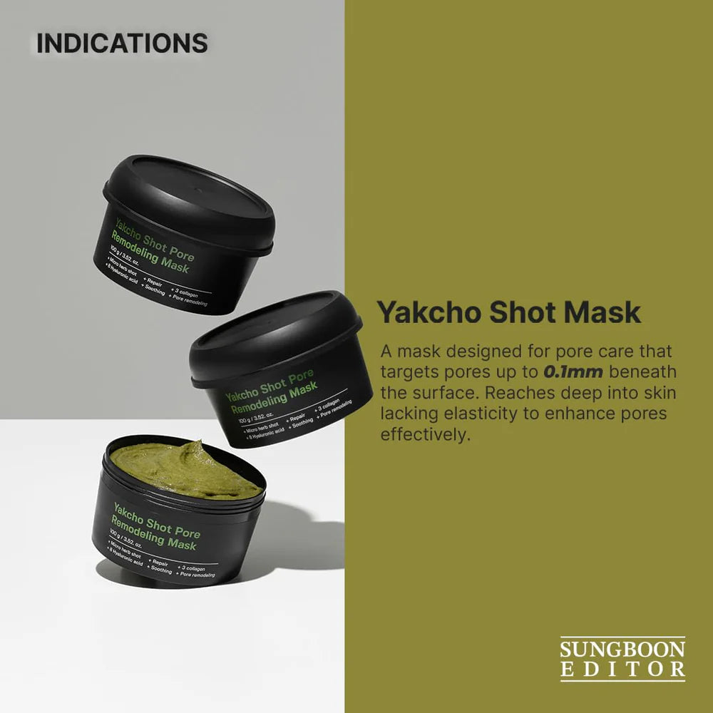Sungboon Editor Yakcho Shot Pore Remodeling Mask 100g Clay