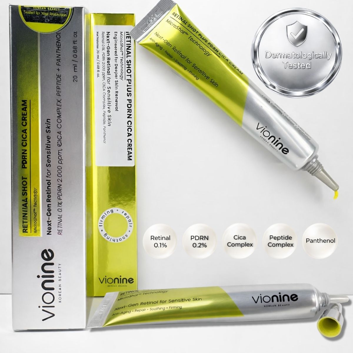 Vionine Retinal Shot Plus PDRN Cica Cream 20 mlx2 Pcs