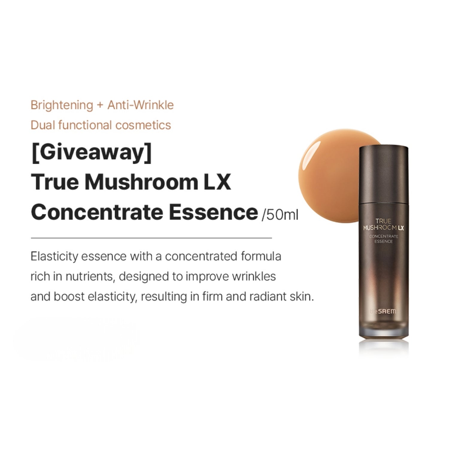 The Saem True Mushroom LX 3-Piece Set – Brightening & Anti-Wrinkle Care