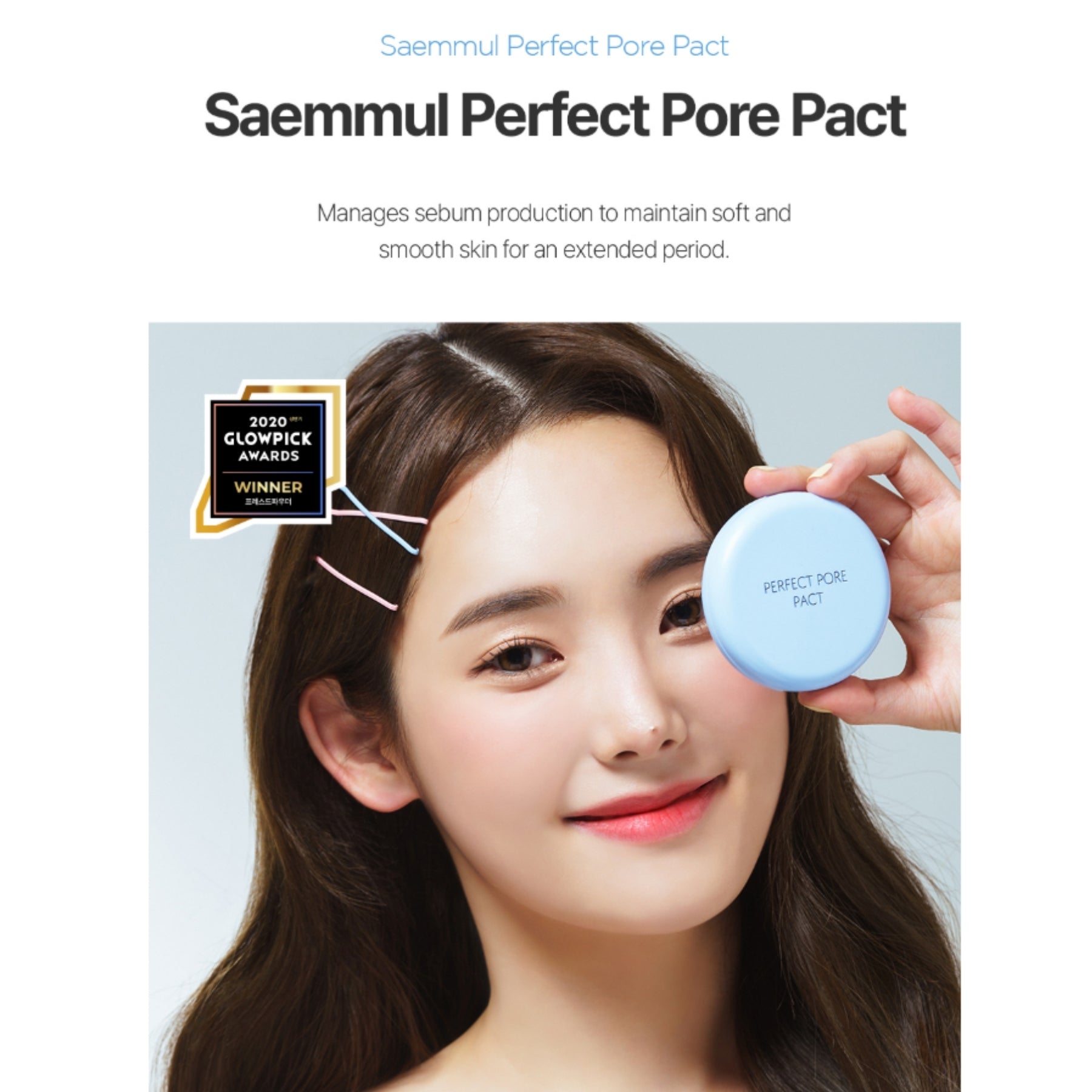 The Saem Perfect Pore Pact – Oil-Control Translucent Powder Blue