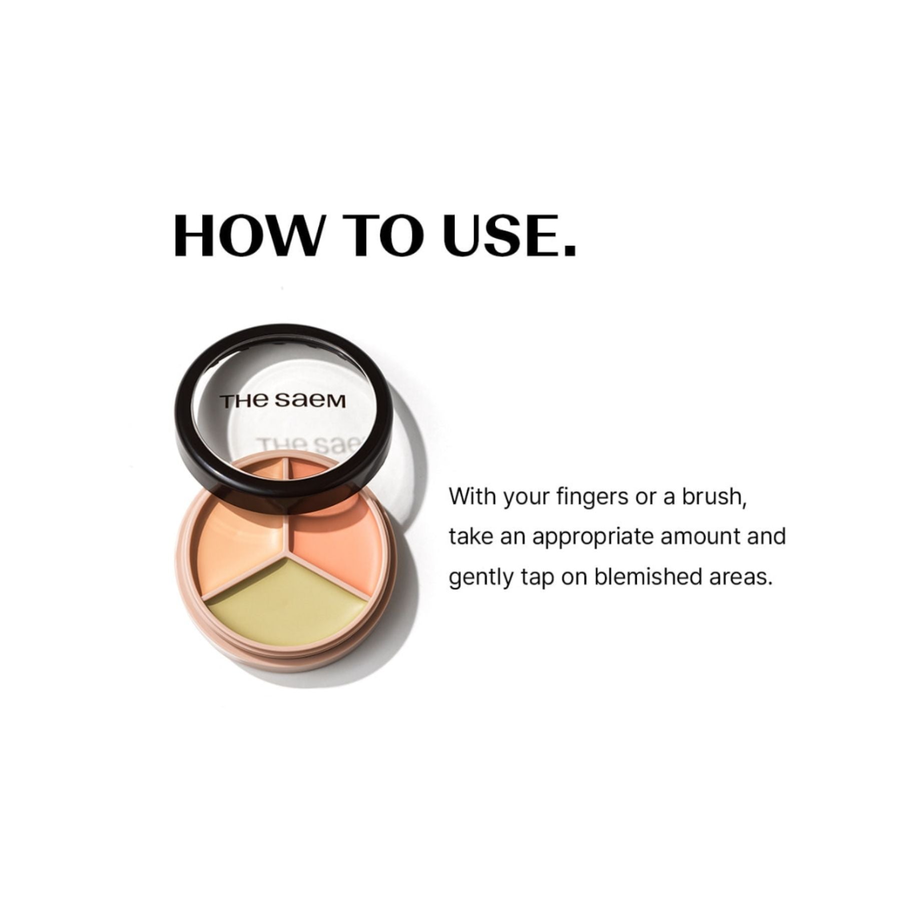 The Saem Triple Pot Correct Up Beige Concealer Palette – 3-Color Corrector