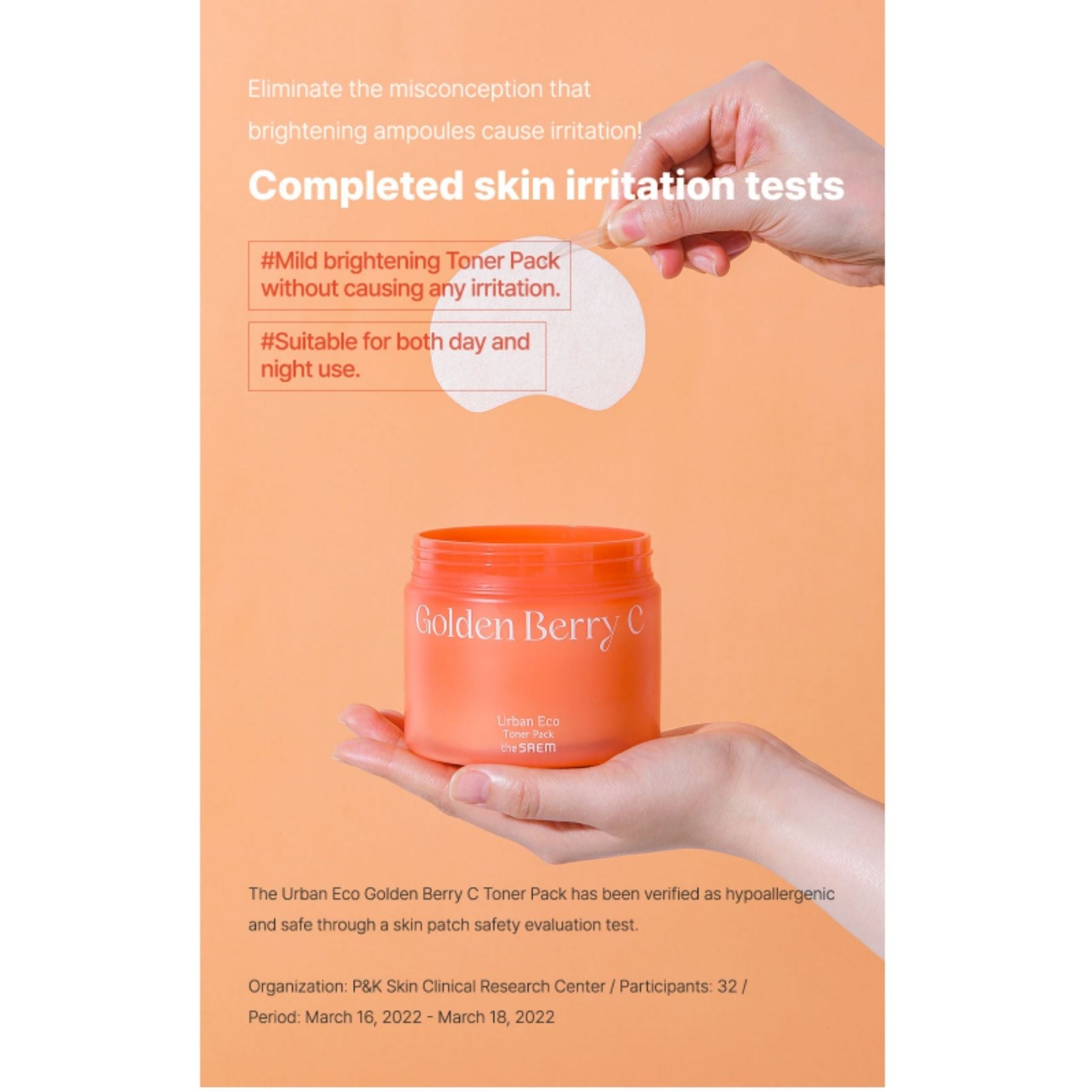 The Saem Urban Eco Golden Berry C Toner Pads with Vitamin C & Niacinamide – 50 pcs