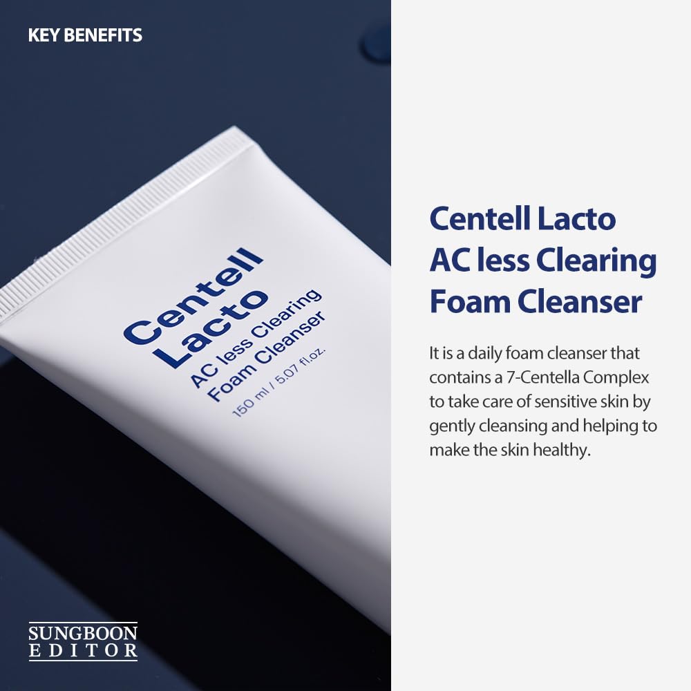 90.5% Sebum Removal with 7-Centella Acne Foam